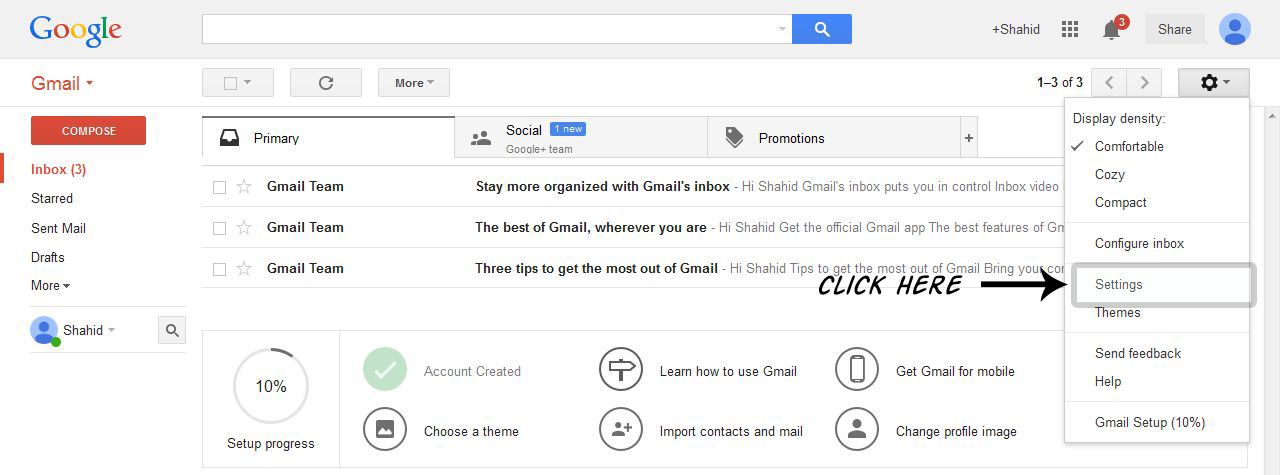 POP3 email integration with Gmail